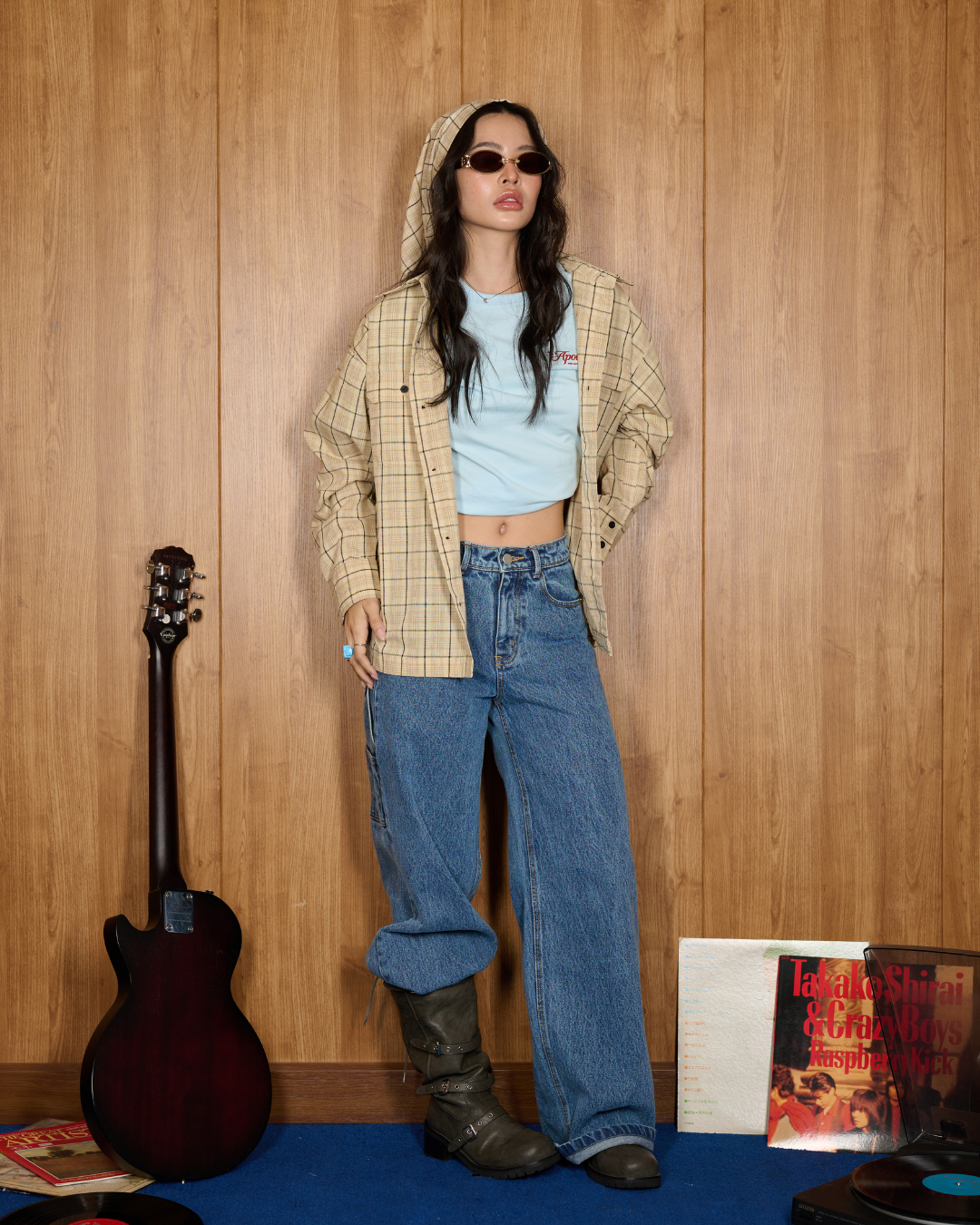 DTC-SHIRT-BEIGE PLAID