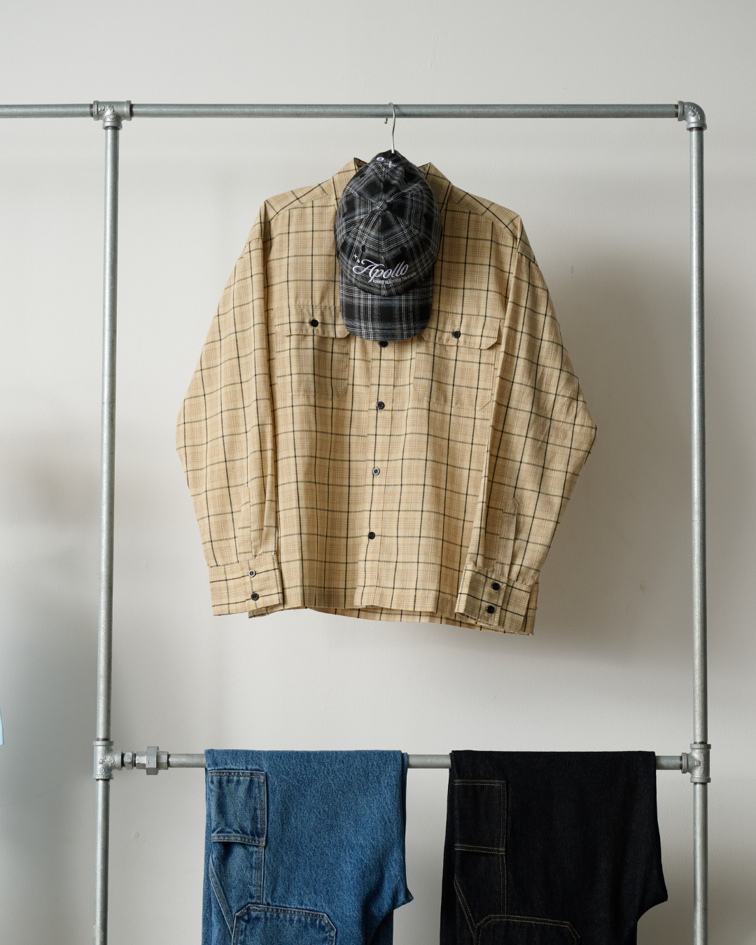 DTC-SHIRT-BEIGE PLAID