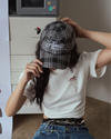 DTC-CAP-BLACK PLAID