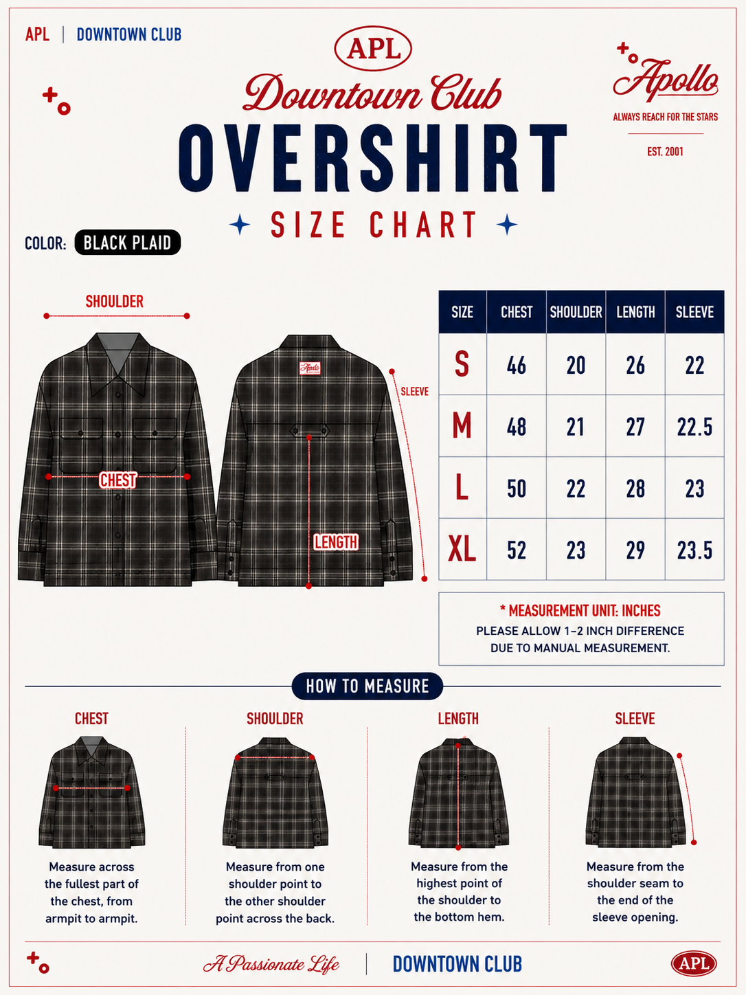 DTC-SHIRT-BLACK PLAID