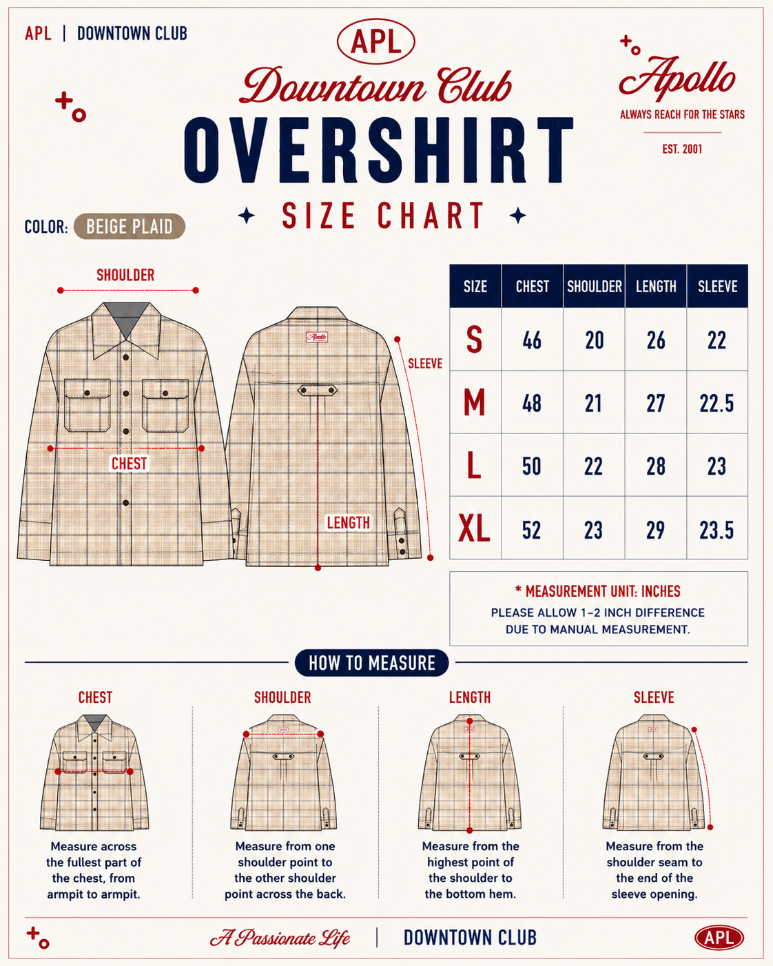 DTC-SHIRT-BEIGE PLAID
